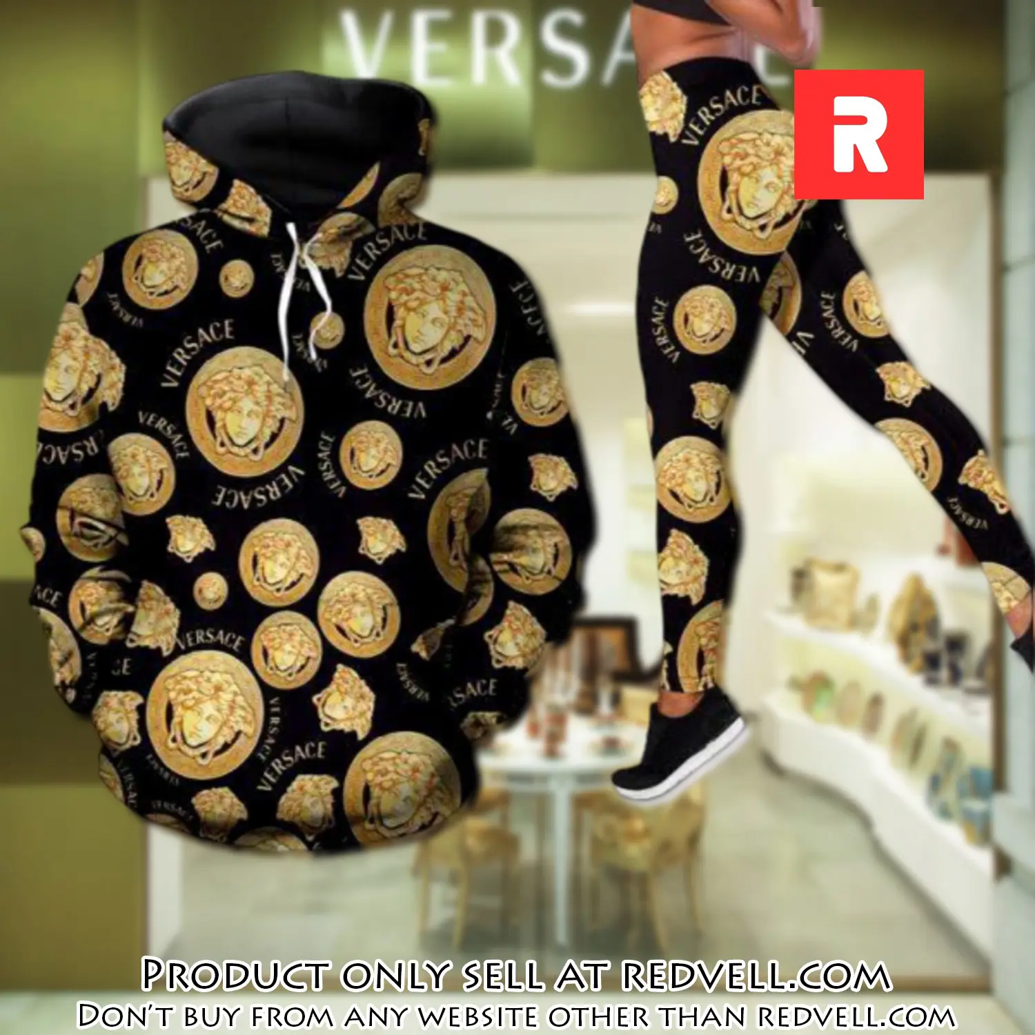 Gianni versace hoodie legging set luxury for women rv4432657